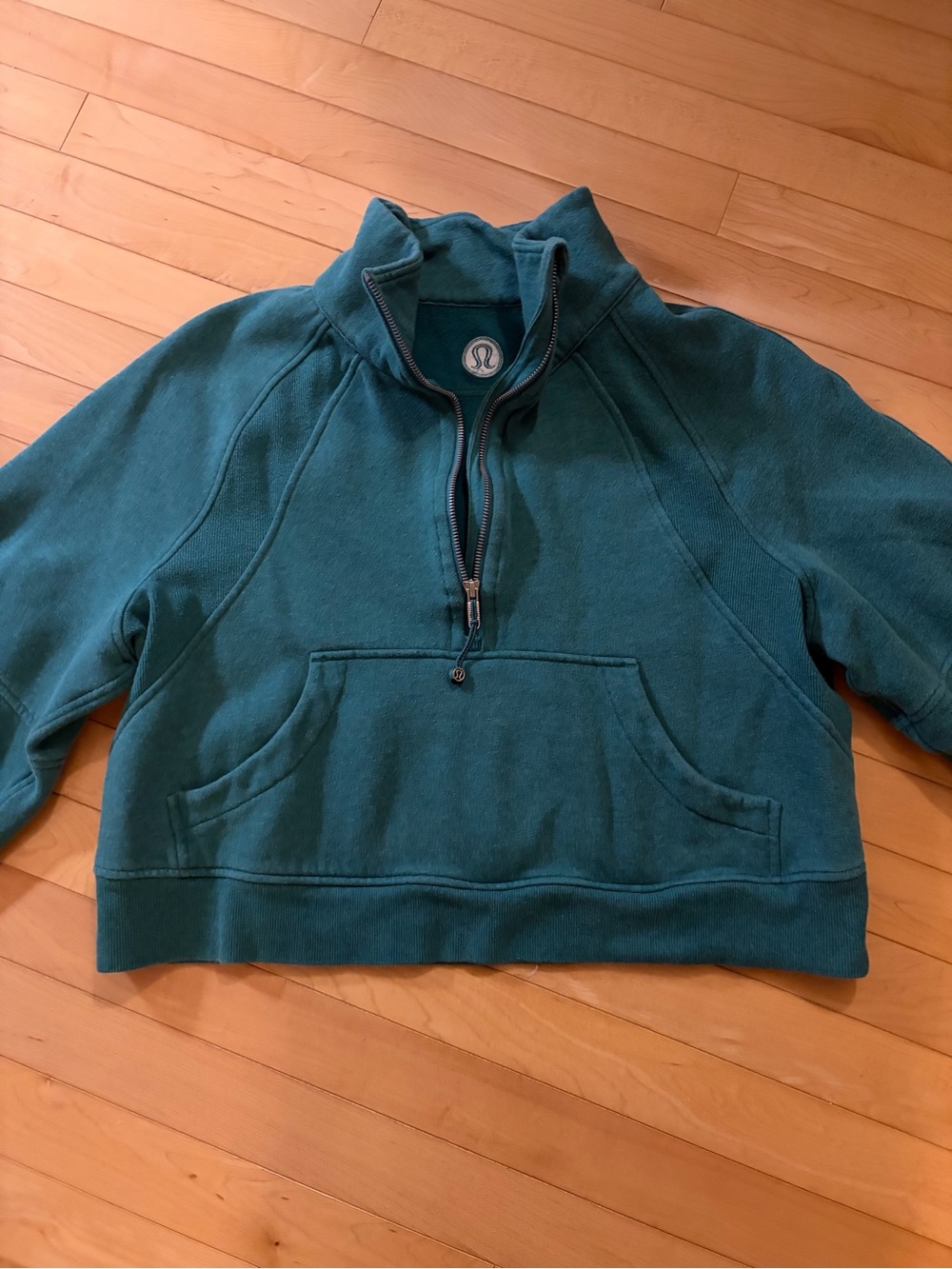 lululemon athletica Heathered Teal Half-Zip Tunnel Pullover